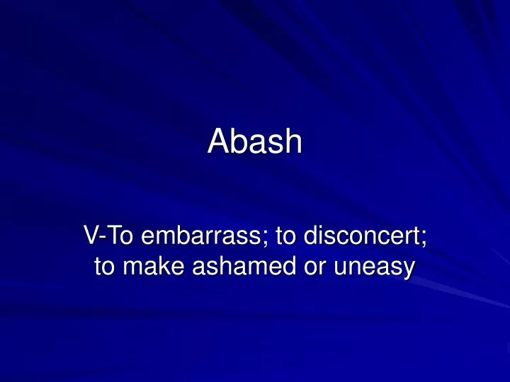 abash