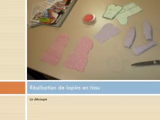 r alisation de lapins en tissu