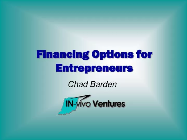 financing options for entrepreneurs