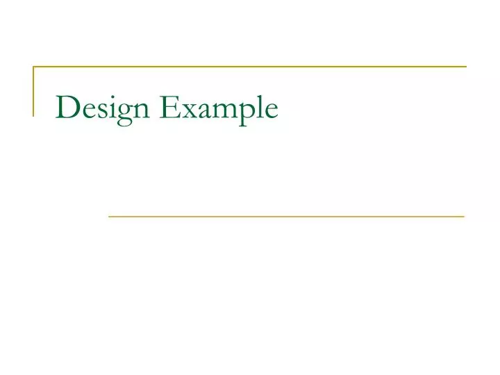 design example