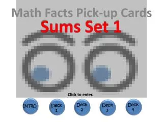 Math Facts Pick-up Cards