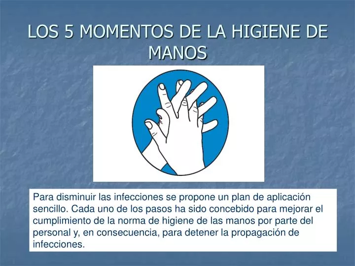 los 5 momentos de la higiene de manos