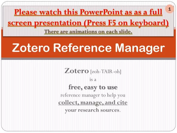 zotero reference manager