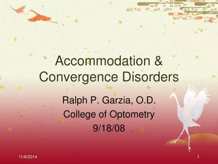accommodation convergence disorders