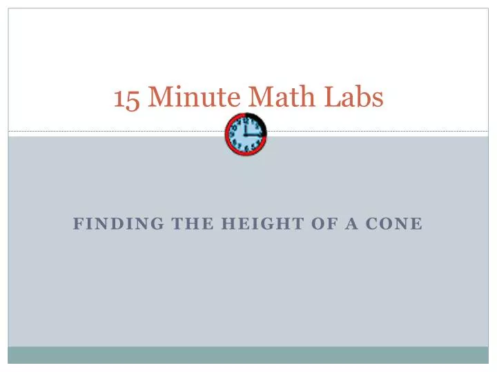 15 minute math labs