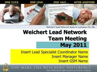 Weichert Lead Network Team Meeting May 2011