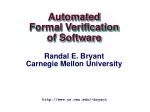 Automated Formal Verification of Software - slide 1