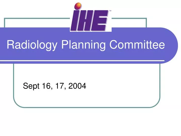 radiology planning committee