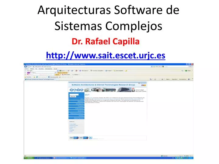 arquitecturas software de sistemas complejos