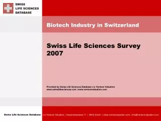 Biotech Industry in Switzerland