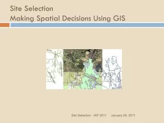Site Selection Making Spatial Decisions Using GIS