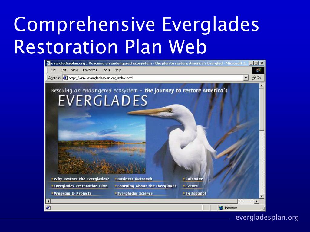 PPT - Comprehensive Everglades Restoration Plan Web PowerPoint ...