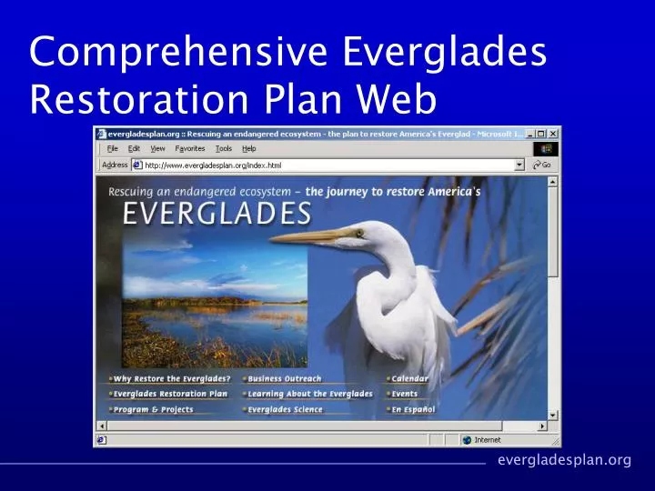comprehensive everglades restoration plan web