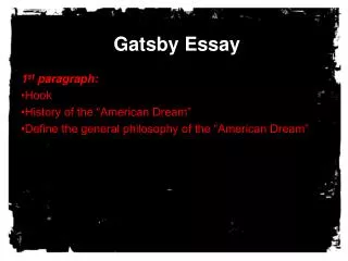 Gatsby Essay