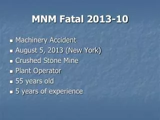MNM Fatal 2013-10