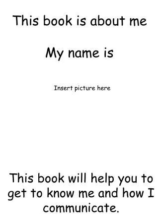this book is about me my name is