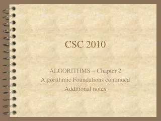 CSC 2010