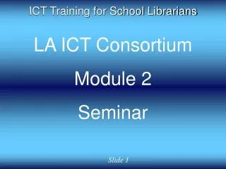 ICT Training for School Librarians