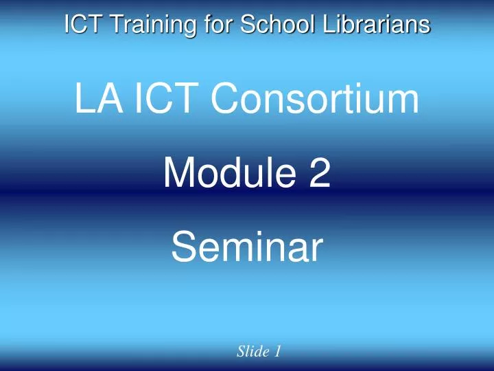 ict training for school librarians
