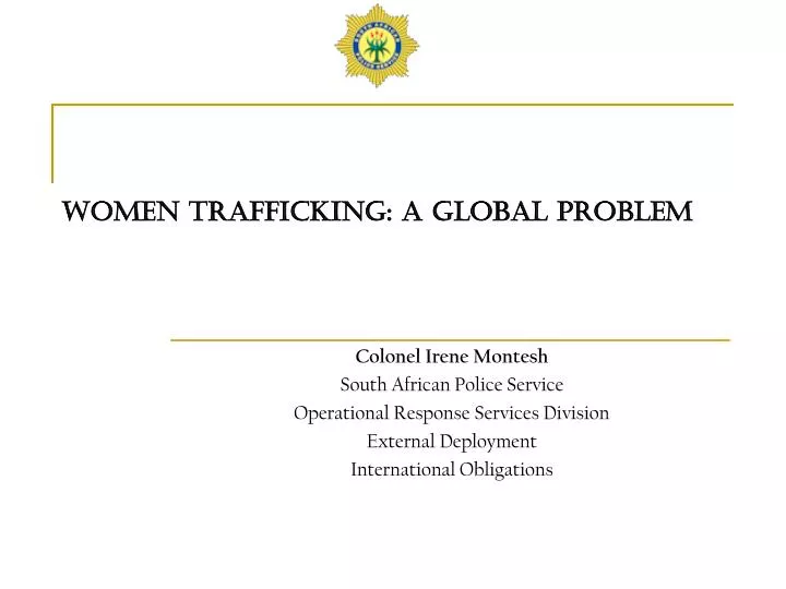 women trafficking a global problem