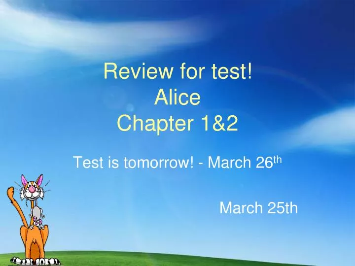 review for test alice chapter 1 2