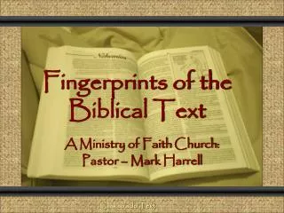 Fingerprints of the Biblical Text