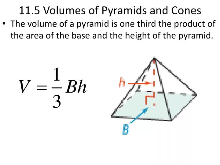 11 5 volumes of pyramids and cones