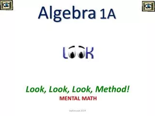 Algebra 1A