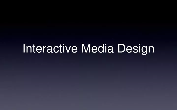 interactive media design