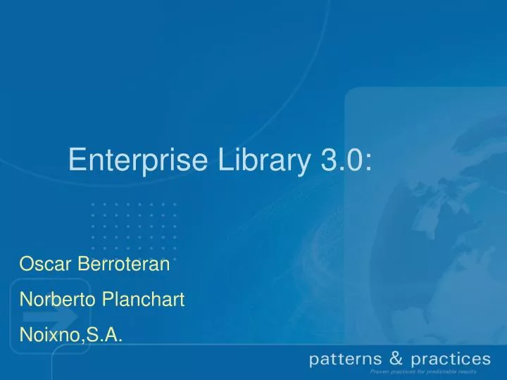 enterprise library 3 0