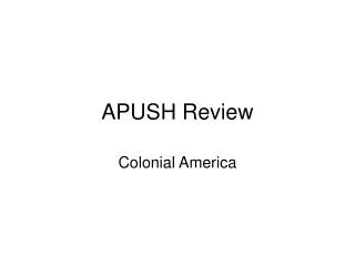 APUSH Review