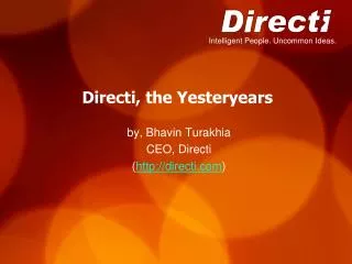 Directi, the Yesteryears