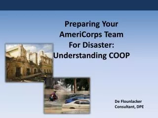 Preparing Your AmeriCorps Team For Disaster: Understanding COOP