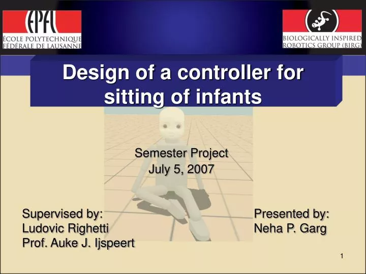 design of a controller for sitting of infants