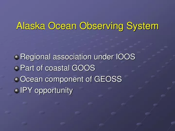 alaska ocean observing system