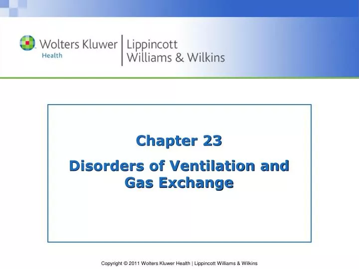 chapter 23 disorders of ventilation and gas exchange