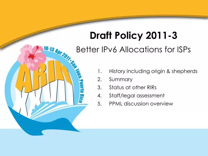 draft policy 2011 3 better ipv6 allocations for isps