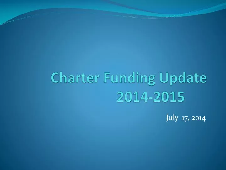 charter funding update 2014 2015