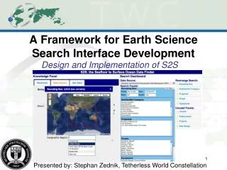 A Framework for Earth Science Search Interface Development