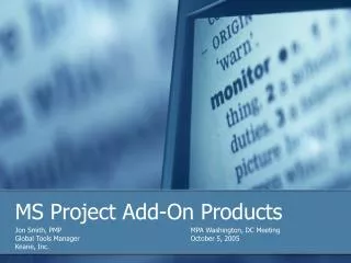 MS Project Add-On Products