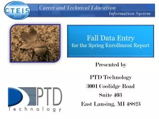 Fall Data Entry for the Spring Enrollment Report