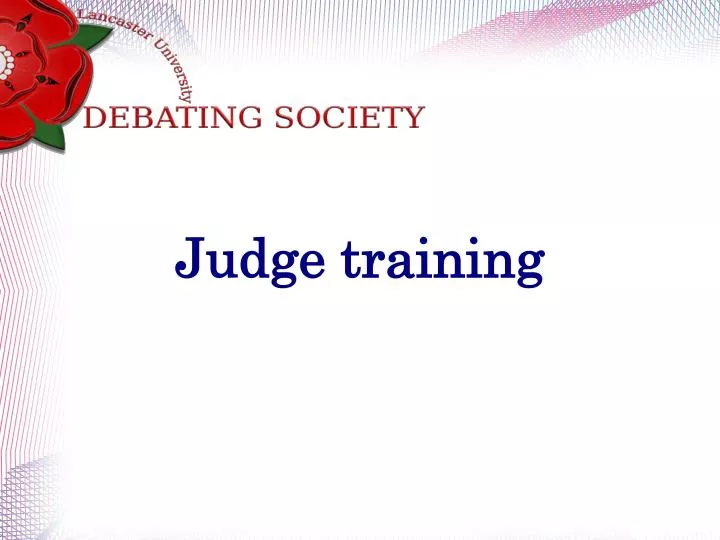 judge training