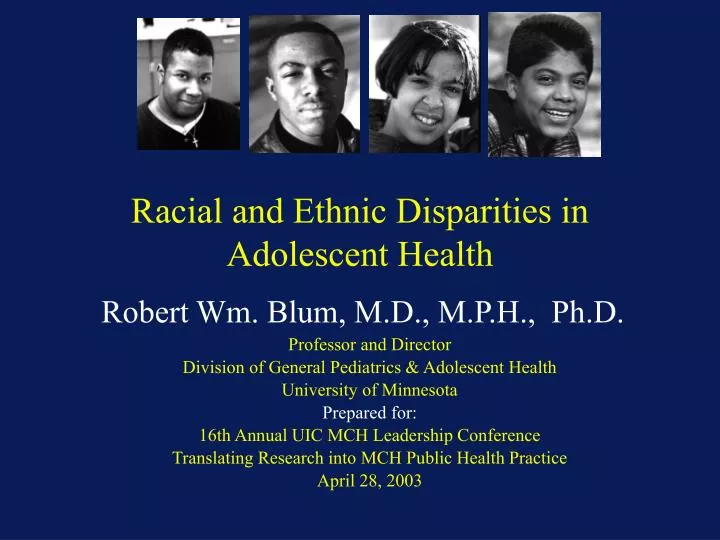 racial and ethnic disparities in adolescent health