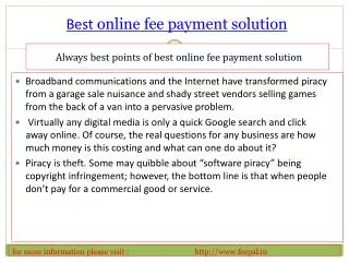 Outstanding Features About best online fee payment solution