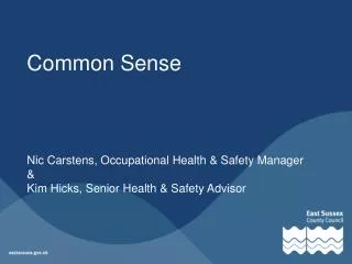 What's Common Sense?