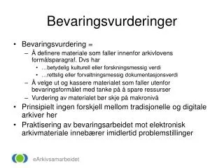 bevaringsvurderinger