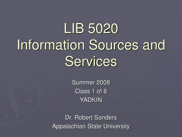 lib 5020 information sources and services