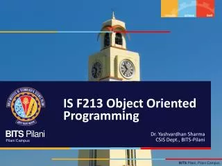 IS F213 Object Oriented Programming