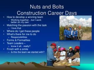 Nuts and Bolts Construction Career Days