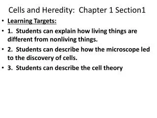cells and heredity chapter 1 section1